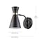 Globe Electric Globe Electric Belmont 1-Light Satin Black Hourglass Wall Sconce 65855 - alternate 5
